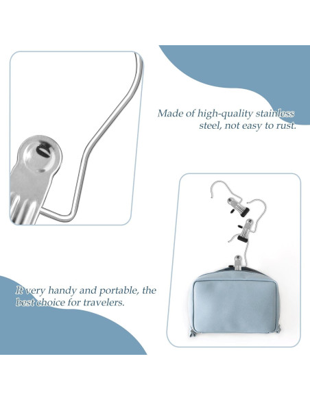 20 Ganchos Colgantes de Acero Inoxidable Quacc 10.4 cm