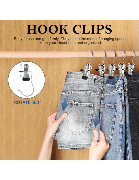 20 Ganchos Colgantes de Acero Inoxidable Quacc 10.4 cm