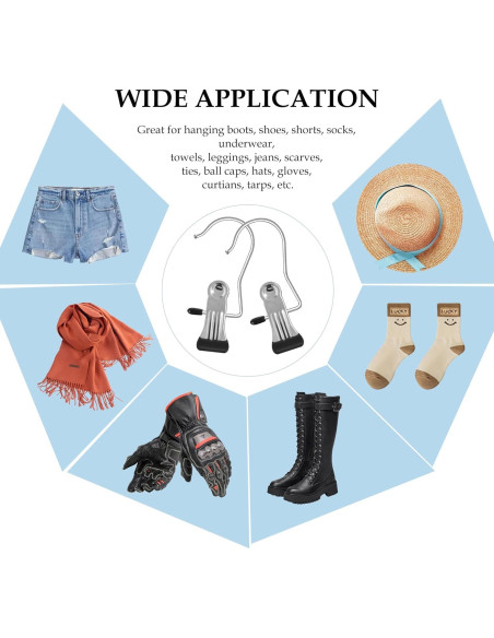 20 Ganchos Colgantes de Acero Inoxidable Quacc 10.4 cm