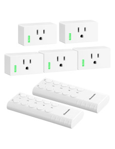 Enchufe de Control Remoto DEWENWILS 200FT 15A 1800W 5 Enchufes