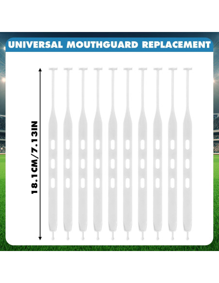 Flutesan 10 Correas de Reemplazo para Protector Bucal Blanco