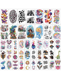 52 Tatuajes Temporales para Niños SOOVSY - Manga Completa y Pequeños 2
