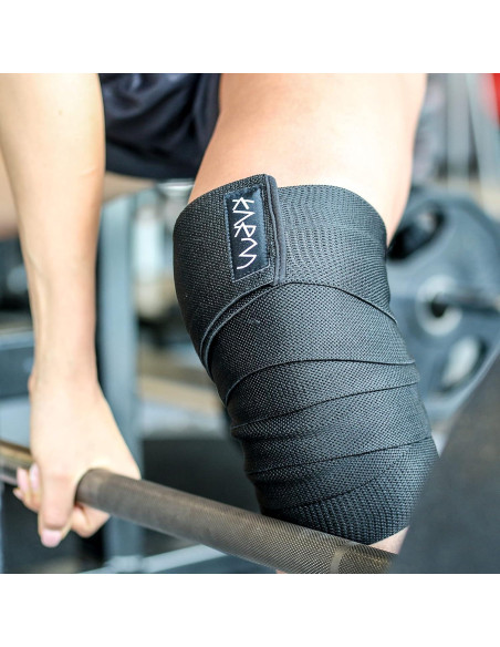 Fajas para Rodillas KARM 198 cm - Soporte Powerlifting Negro