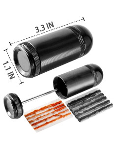 Kit de Reparación Neumáticos Tubeless ATEN WXGJ-16 - 5 Bacon y 5 Tiras Negras 2