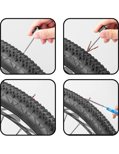 Kit de Reparación Neumáticos Tubeless ATEN WXGJ-16 - 5 Bacon y 5 Tiras Negras