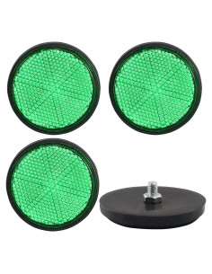 4 Reflectores Redondos Verdes Unlorspy 58mm Montaje Tornillo