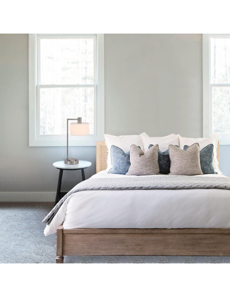 Lámpara de Mesa XiNBEi Lighting USB Niquel Cepillado 55.9cm