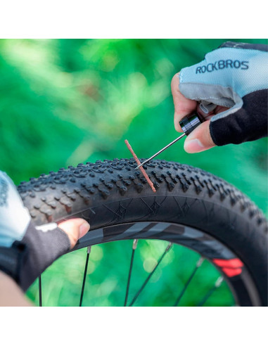 Kit de Reparación Neumáticos Tubeless ATEN WXGJ-16 - 5 Bacon y 5 Tiras Negras