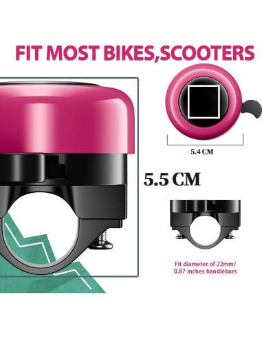 Campana de Bicicleta Rivsli Clásica Aluminio Sonido Fuerte