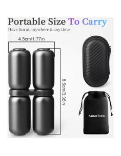 Rodillo Antiestrés de Mano Amarlozn Metal Negro 230g 2