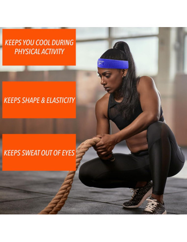 Banda de Sudor Atlética Reebok RBKV1036F - 5.72cm Ancha