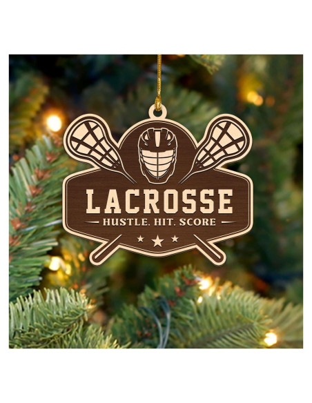 Adorno Navideño Lacrosse Hustle Hit Score 2025 8.9cm