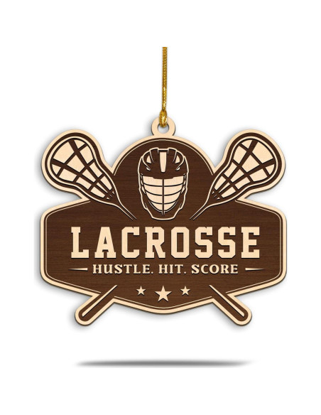 Adorno Navideño Lacrosse Hustle Hit Score 2025 8.9cm