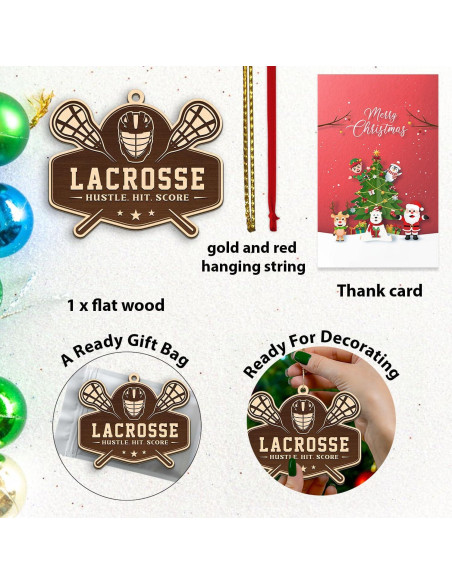 Adorno Navideño Lacrosse Hustle Hit Score 2025 8.9cm