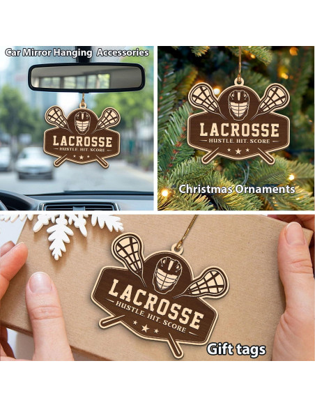 Adorno Navideño Lacrosse Hustle Hit Score 2025 8.9cm