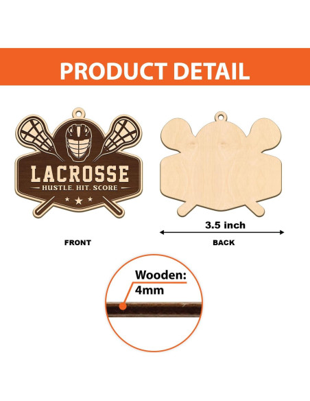 Adorno Navideño Lacrosse Hustle Hit Score 2025 8.9cm