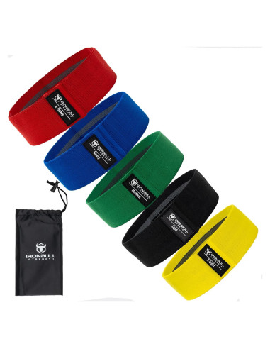 Juego de 5 Bandas de Resistencia Iron Bull Strength - Ejercicio y Terapia