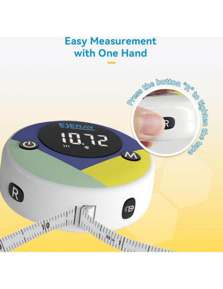 Cinta Métrica Digital EJEJAY 150cm con App Bluetooth