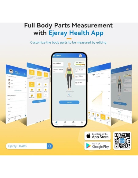 Cinta Métrica Digital EJEJAY 150cm con App Bluetooth