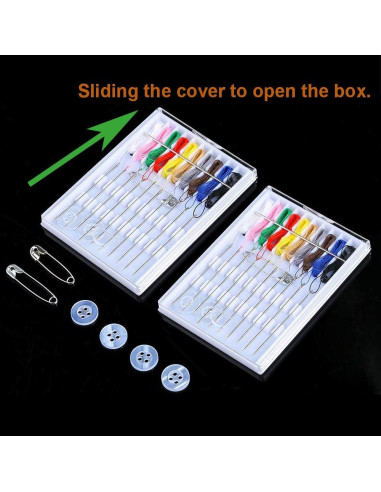 Kit de Costura Rápido Y-Axis 16 Cajas con Agujas Pre-Enhebradas