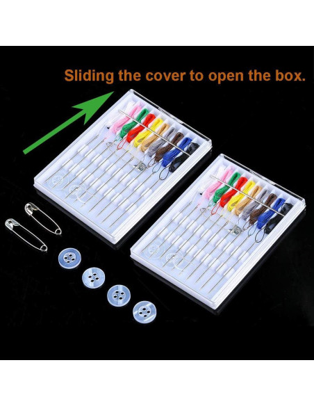 Kit de Costura Rápido Y-Axis 16 Cajas con Agujas Pre-Enhebradas