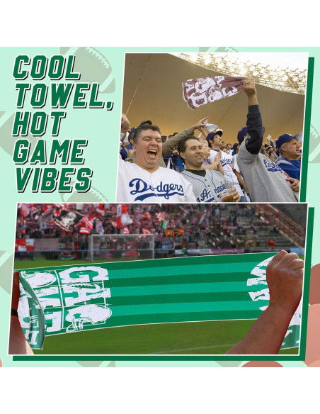 12 Toallas de Enfriamiento de Fútbol Mindsoft 88.9x38.1cm Microfibra