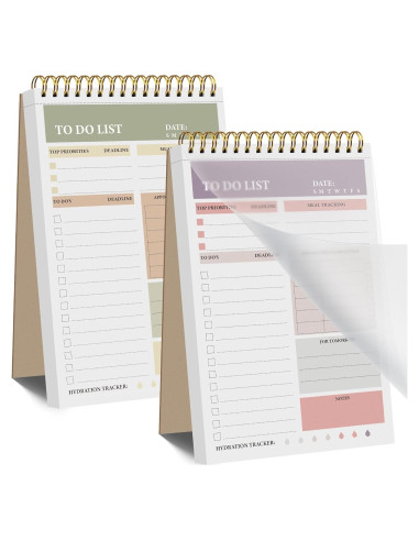 Bloc de Notas de Lista de Tareas A5 HAUTOCO - 2 Paquetes