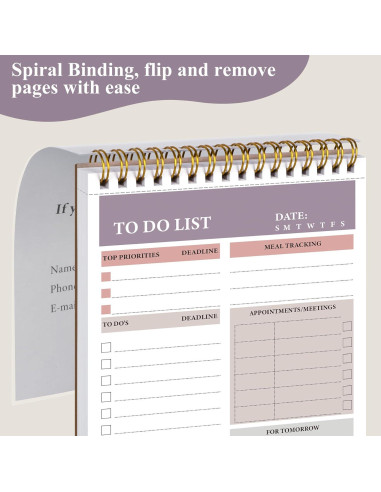 Bloc de Notas de Lista de Tareas A5 HAUTOCO - 2 Paquetes