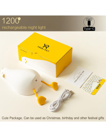 Lámpara Nocturna de Pato Acostado YR YRHH-PET Recargable