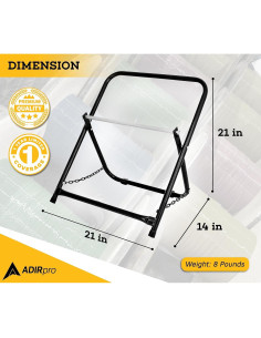 Carro de Cable AdirPro 100 Lb Negro - Soporte de Alambre 50.8 cm 2