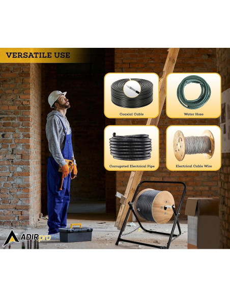 Carro de Cable AdirPro 100 Lb Negro - Soporte de Alambre 50.8 cm