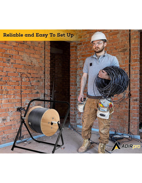 Carro de Cable AdirPro 100 Lb Negro - Soporte de Alambre 50.8 cm