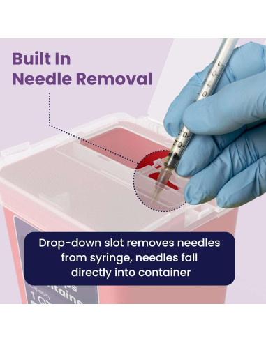 Contenedor de Desechos Cortantes ProHeal 1qt - Seguro y Portátil