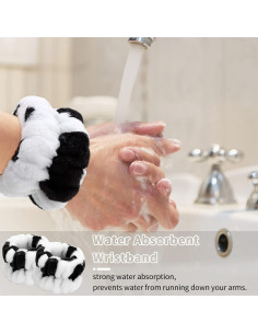 Conjunto Diadema y Muñequera Spa WHAVEL Vaca Linda 2