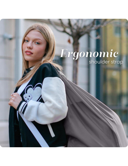 Bolsa de lavandería Handy 76x102 cm Nylon Gris con correa