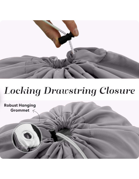 Bolsa de lavandería Handy 76x102 cm Nylon Gris con correa