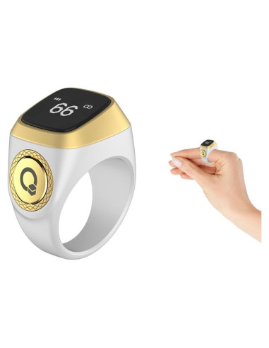 Contador de Anillo Inteligente Anlising Tasbih 18MM Blanco
