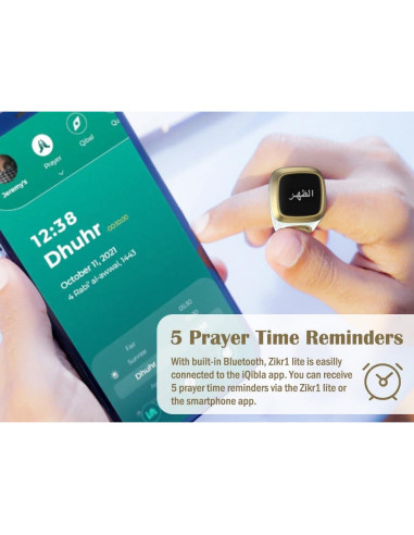 Contador de Anillo Inteligente Anlising Tasbih 18MM Blanco