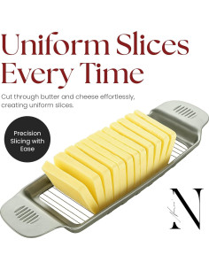 Cortador de Mantequilla y Queso Namre con Bandeja de Madera 2