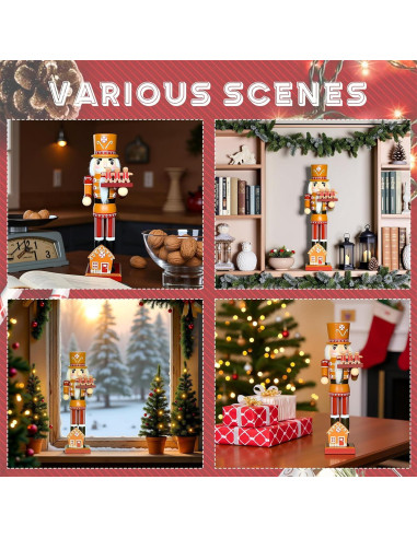 Figuras de Cascanueces de Madera 35.56 cm Jengibre A