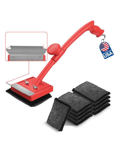 Cepillo de Parrilla Bagrox con 10 Cabezas de Repuesto y Raspador