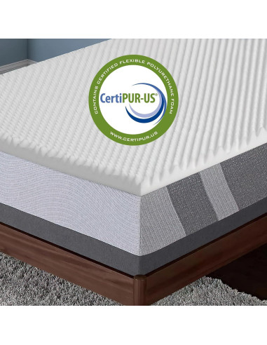 Topper de Espuma Convoluta Mayton 1 Pulgada Queen Transpirable