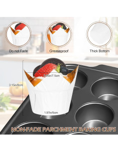 Forros para Cupcakes Tulipán SRIVIJA 100 Pcs Papel Resistente 2