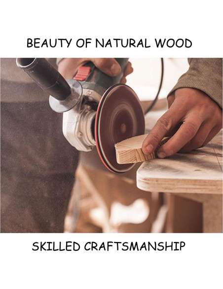 Bandeja de Brazo de Sofá Redonda LSLANSOON 25 cm Madera Natural