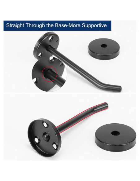 Ganchos de abrigo NearMoon 10.16 cm acero inoxidable negro mate