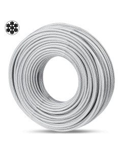 Cable de acero recubierto de PVC 5mm 30.48m Yulexin 7x7