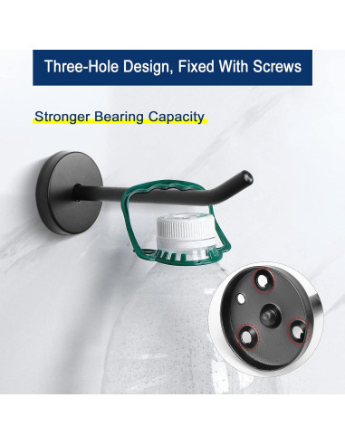 Ganchos de abrigo NearMoon 10.16 cm acero inoxidable negro mate