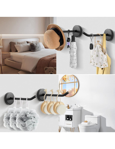 Ganchos de abrigo NearMoon 10.16 cm acero inoxidable negro mate