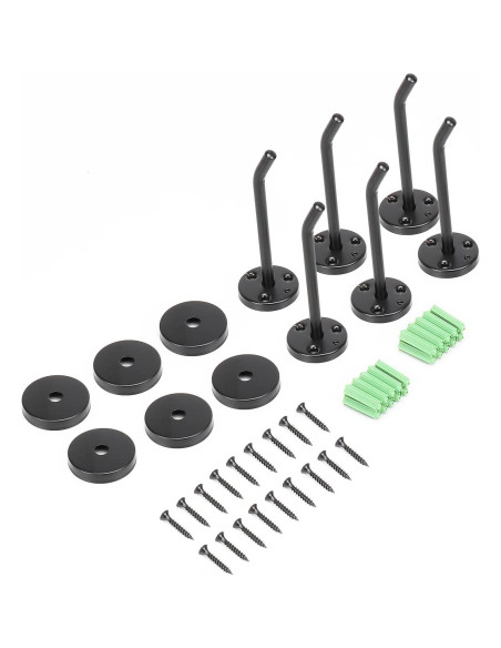 Ganchos de abrigo NearMoon 10.16 cm acero inoxidable negro mate