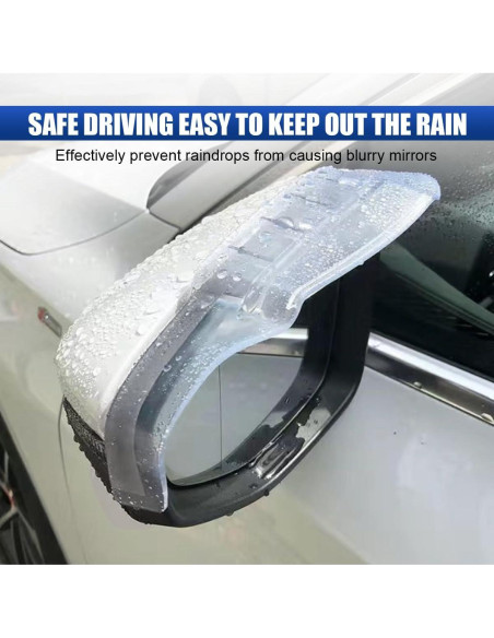 Ceja de Lluvia LHDOS para Espejo Retrovisor Coche 24.6x5.9cm